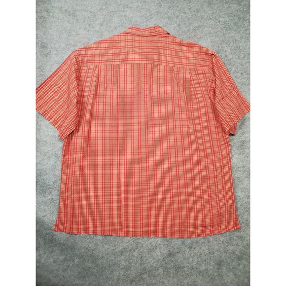 Scott Barber Men's XL Red & Yellow Short Sleeve Button Up Casual Shirt - Picture 2 of 7